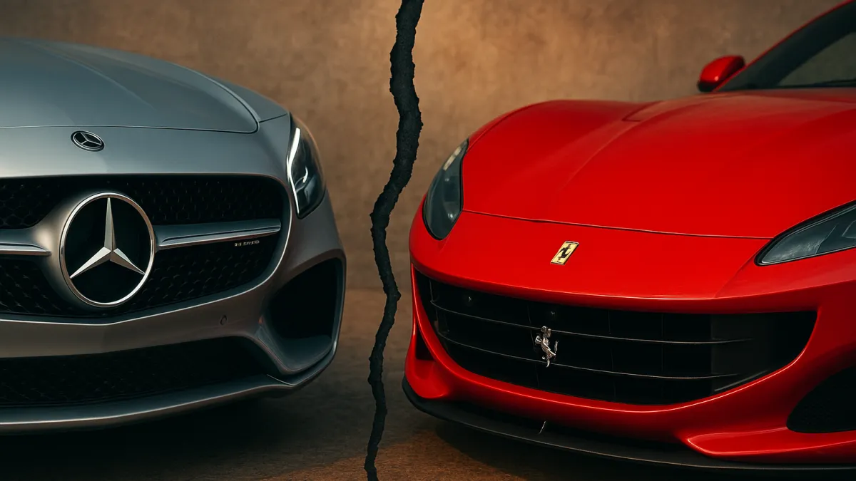 Duelo Marcas Mercedes Ferrari documentário rivalidade história