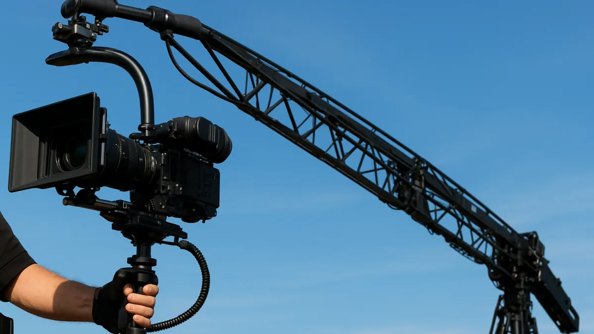 Steadicam substitui grua em quais cenas?
