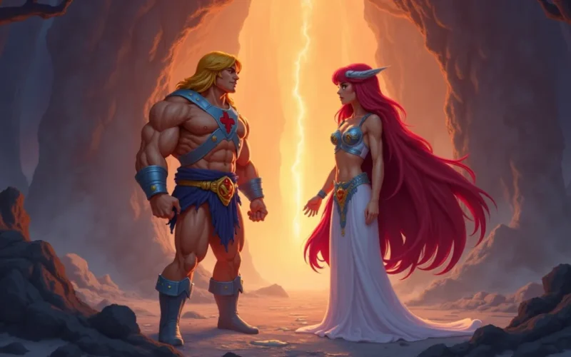 A relação entre os desenhos de He-Man e She-Ra no universo